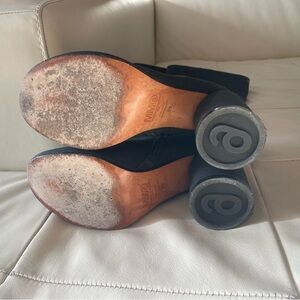 MM6 Maison Martin Margiela Black Heeled Knee High Boots